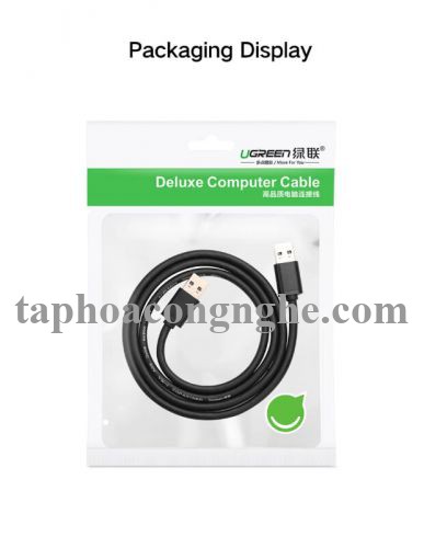 Ugreen 30136 3M màu Đen Cáp 2 đầu USB 2.0 vỏ nhựa PVC US102 30030136